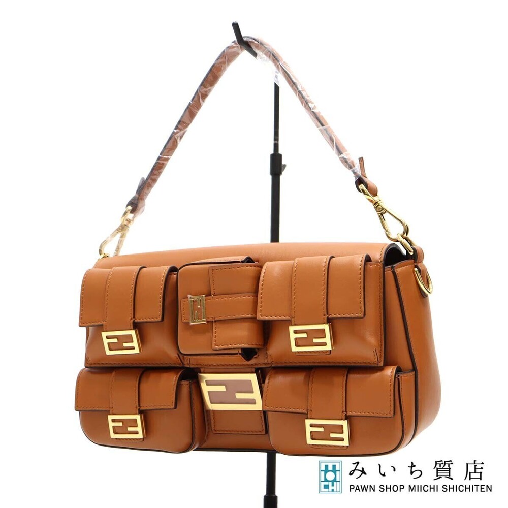 Fendi Baguette Multi Pocket Shoulder Bag ABVE Brown Miichi